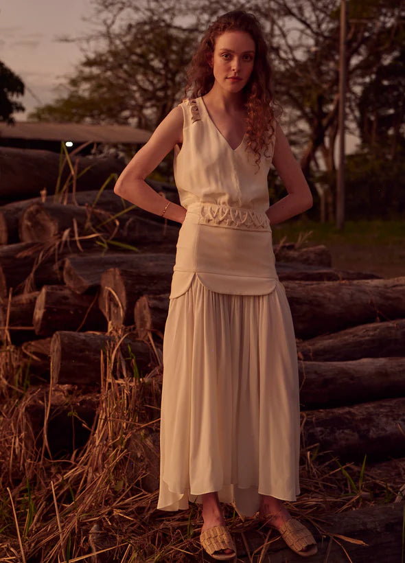 DRESS LET IT BE SILK Capo Couture