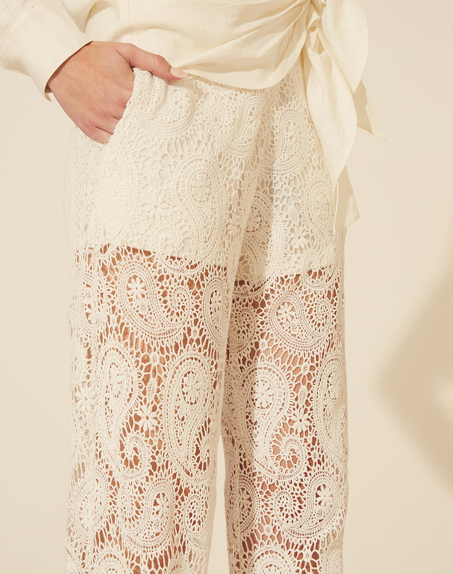 PAISLEY LACE PANTS – Capo Couture PAISLEY LACE PANTS – Capo Couture