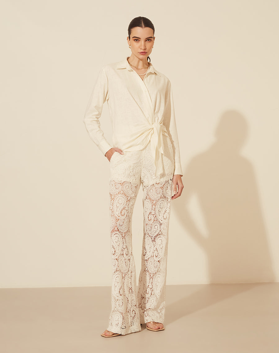 PAISLEY LACE PANTS – Capo Couture